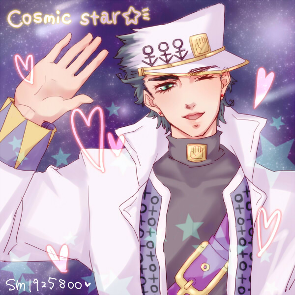 kujo jotaro (jojo no kimyou na bouken and 1 more) drawn by famichiki3