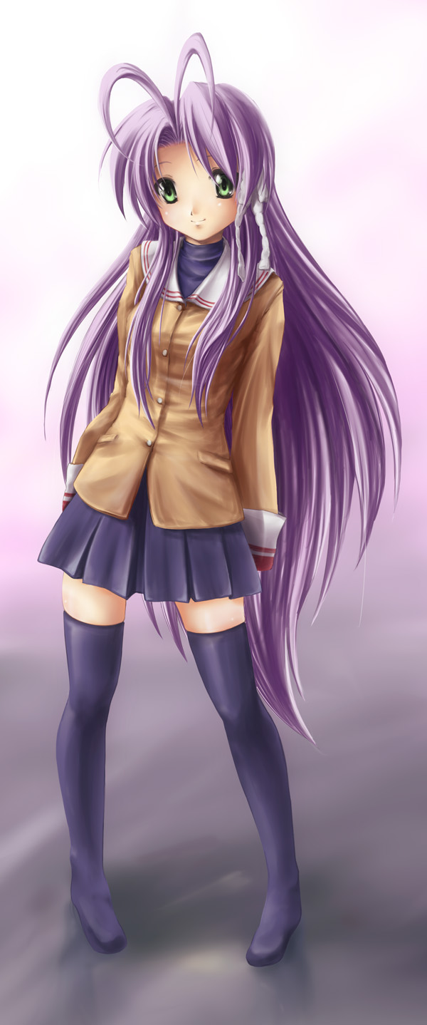 fujibayashi kyou and shugogetten shaolin (clannad and 1 more) drawn by hiiragi_namiki
