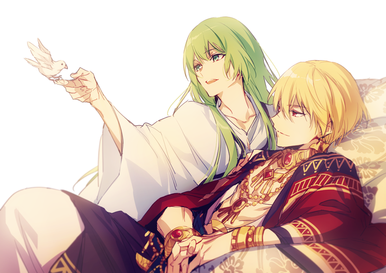 gilgamesh and enkidu (fate and 2 more) drawn by xia_(ryugo)