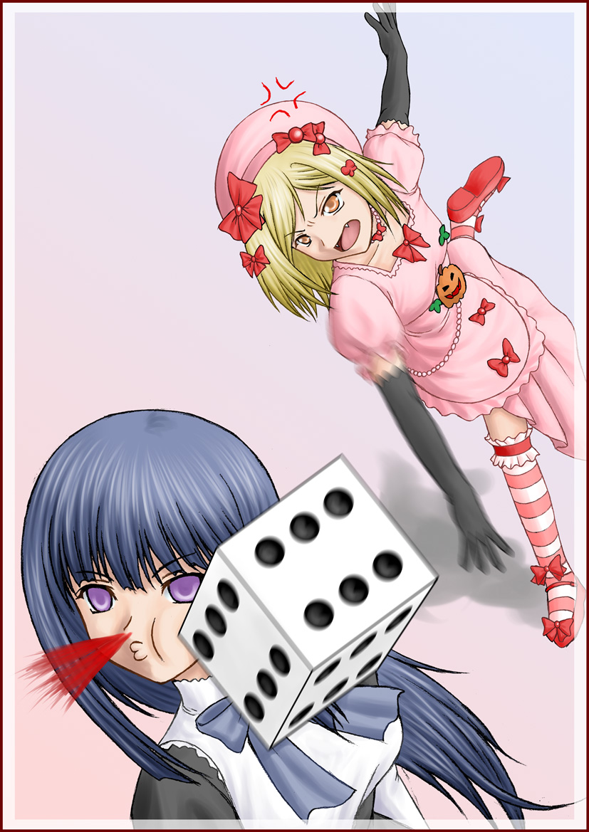 frederica bernkastel and lambdadelta (umineko no naku koro ni) drawn by 210ten