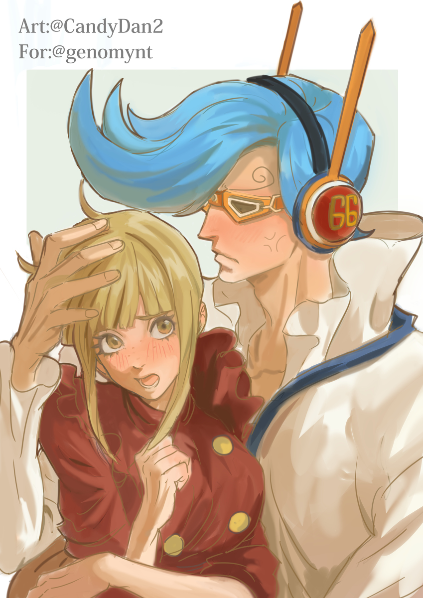 vinsmoke niji and cosette (one piece) drawn by rita_ya
