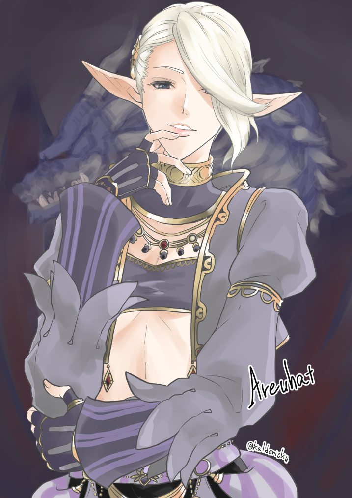 areuhat (final fantasy and 1 more) drawn by saginada