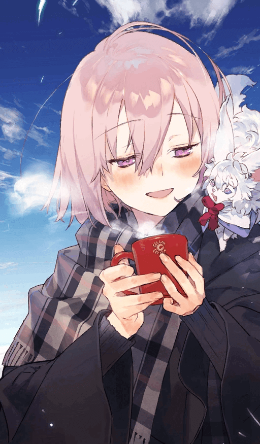 mash kyrielight and fou (fate and 1 more) drawn by noco_(adamas)