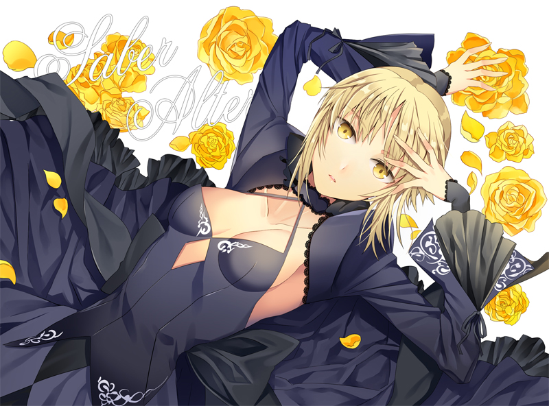 artoria pendragon and saber alter (fate and 1 more) drawn by ells