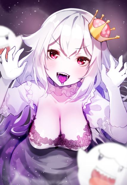 princess king boo and boo (mario and 2 more) drawn by hoshi_usagi