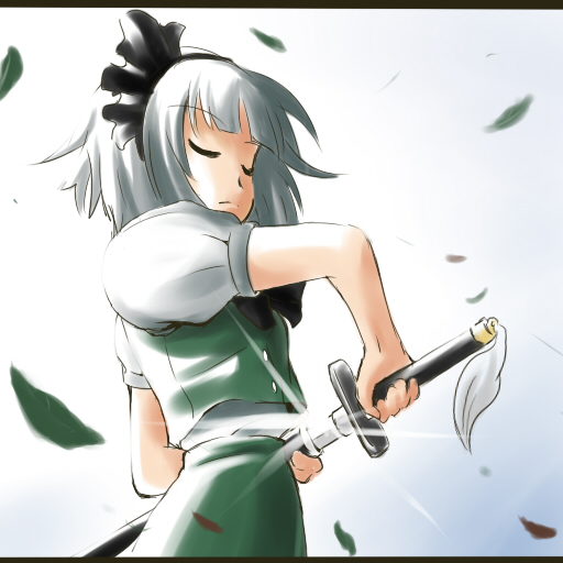 konpaku youmu and sanger zonvolt (touhou and 2 more) drawn by ikari_manatsu