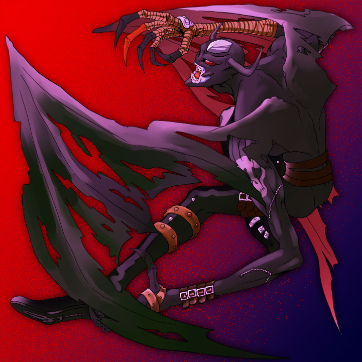 devimon (digimon and 1 more) drawn by gerusyu