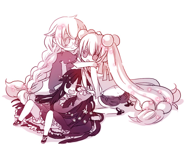 kokonoe rin, kagami kuro, and usa mimi (kodomo no jikan) drawn by yakico