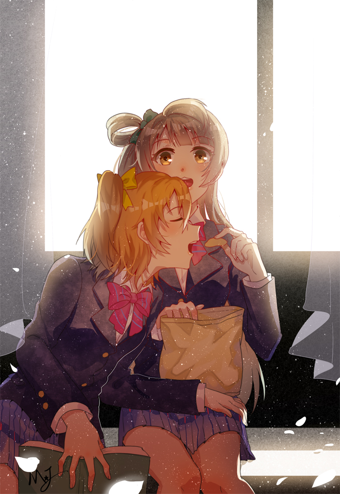 minami kotori and kosaka honoka (love live! and 1 more) drawn by majiang