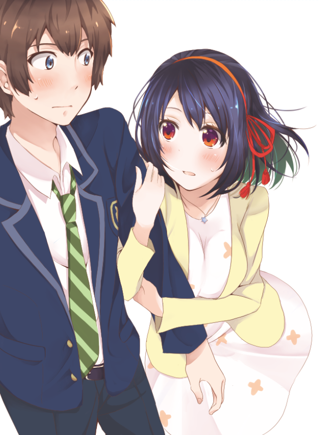 miyamizu mitsuha and tachibana taki (kimi no na wa.) drawn by mina_(mina_k_13)