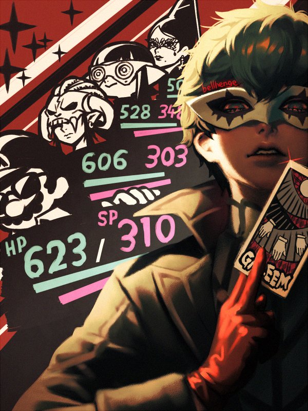 link, inkling player character, inkling girl, mario, amamiya ren, and 4 more (persona and 8 more) drawn by bellhenge