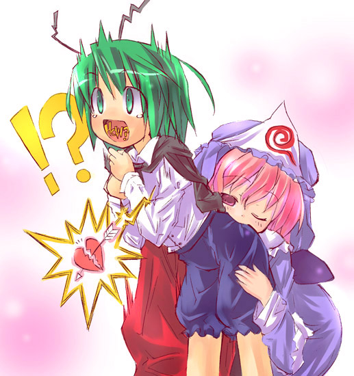 saigyouji yuyuko and wriggle nightbug (touhou) drawn by salamander_(hop-step)