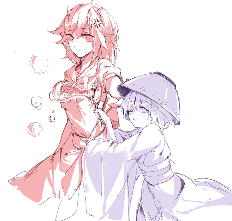 kijin seija and sukuna shinmyoumaru (touhou) drawn by hug_(yourhug)