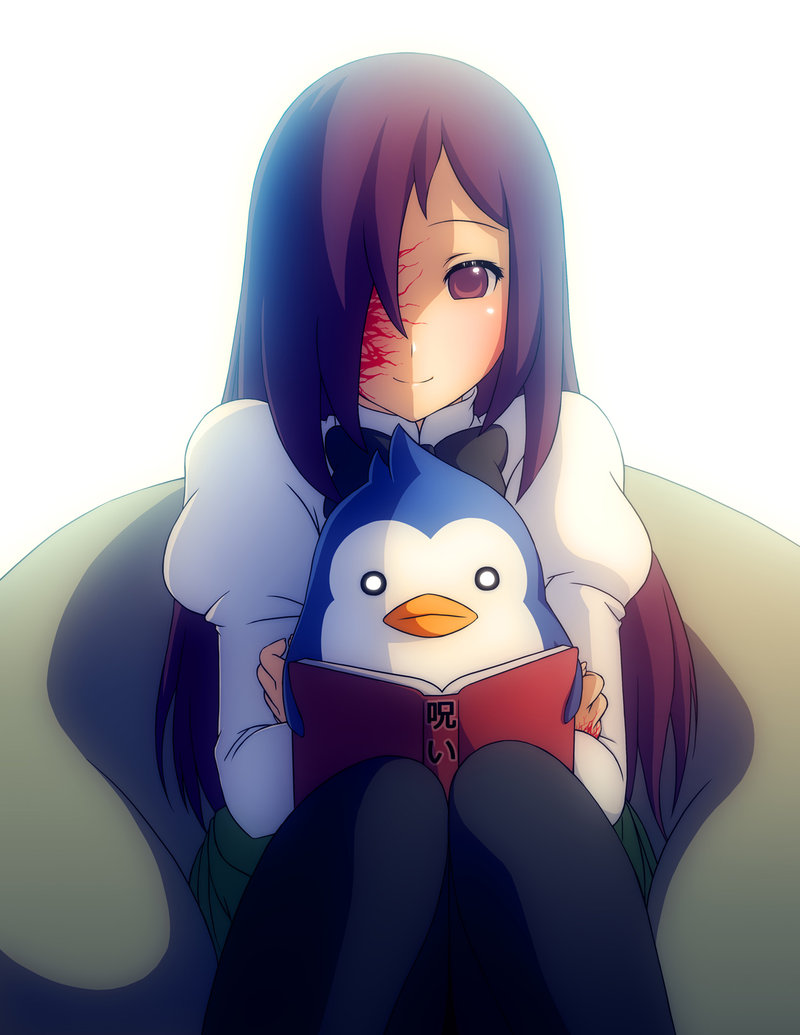 ikezawa hanako and penguin 2-gou (katawa shoujo and 1 more) drawn by mike_inel