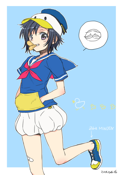 kikuchi makoto, donald duck, and julius pringles (idolmaster and 2 more) drawn by sumeragi_kohaku