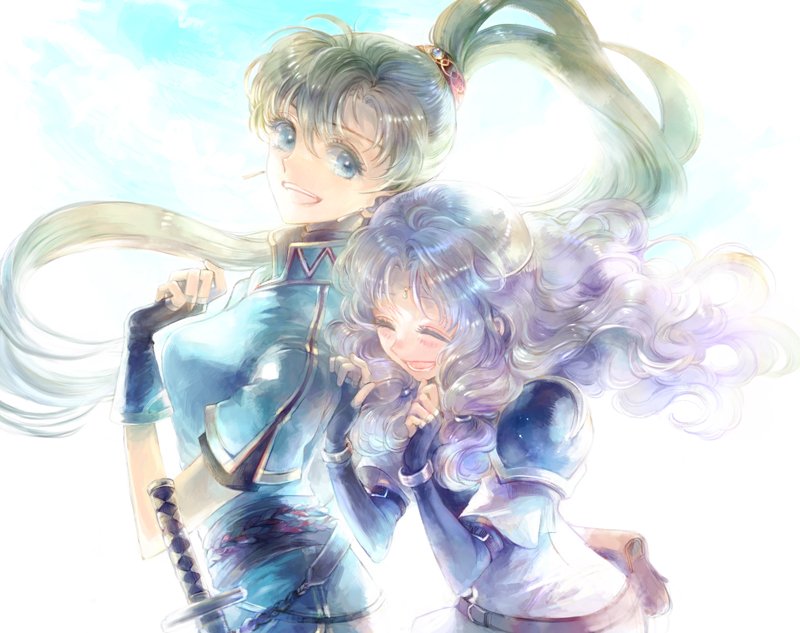 lyn and florina (fire emblem and 1 more) drawn by kuzumosu