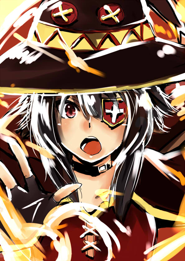 megumin (kono subarashii sekai ni shukufuku wo!) drawn by potato_gorilla