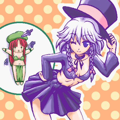 izayoi sakuya and hong meiling (touhou) drawn by amatsuki_(coolier)