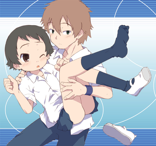 konno makoto and mamiya chiaki (toki wo kakeru shoujo) drawn by shimo-san