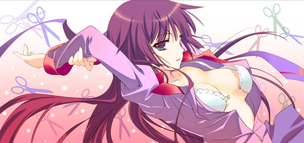 senjougahara hitagi (monogatari and 1 more) drawn by santa_matsuri
