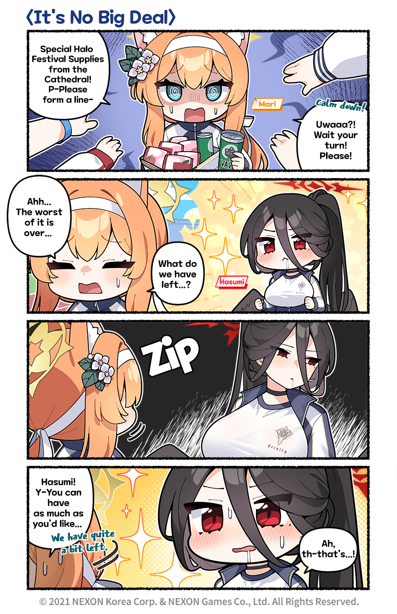 mari and hasumi (blue archive) drawn by donmin_h