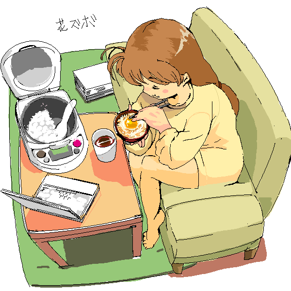komazawa hana (hana no zubora meshi) drawn by edoya_inuhachi