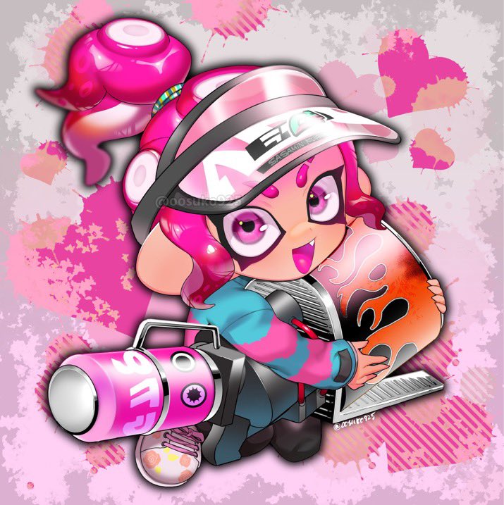 octoling player character and octoling girl (splatoon) drawn by naoki_(oosuko)