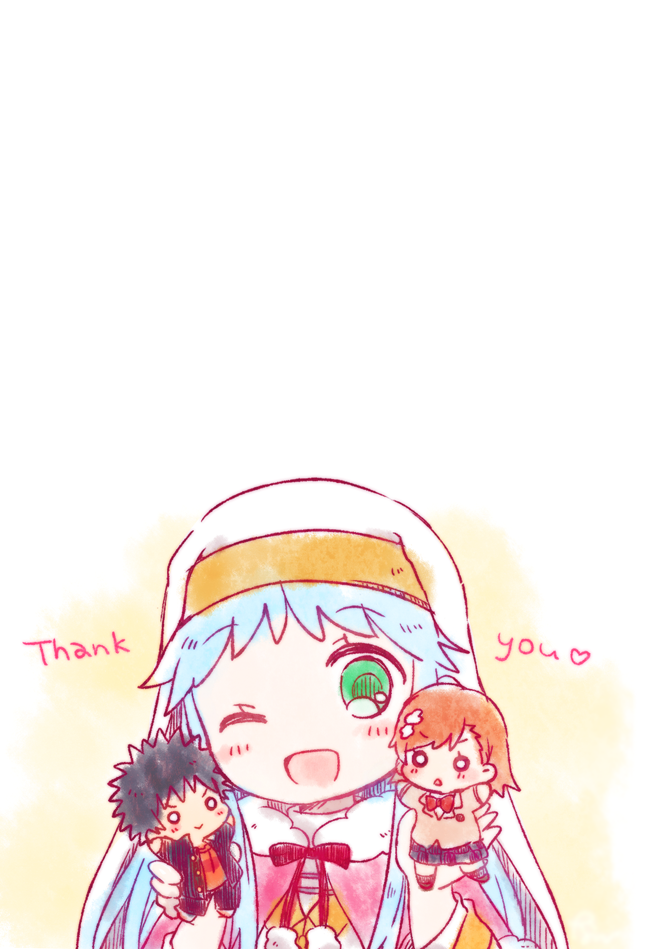 misaka mikoto, kamijou touma, and index (toaru majutsu no index) drawn by nae_(rno)