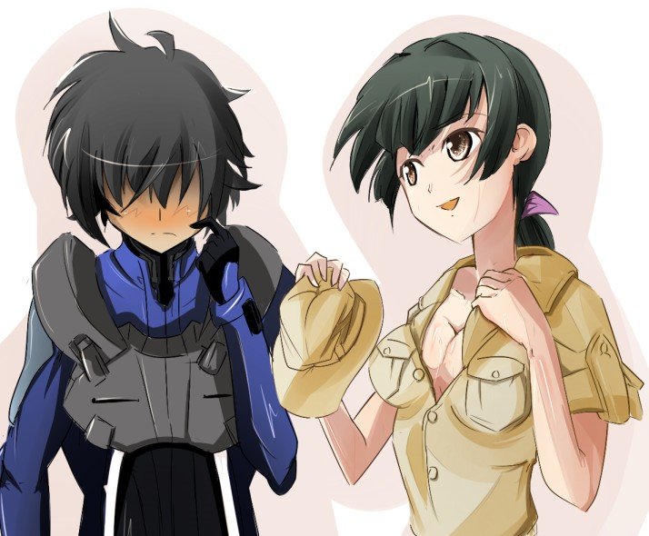 setsuna f. seiei and wang liu mei (gundam and 1 more) drawn by rasiem