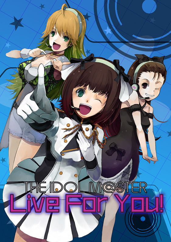 hoshii miki, amami haruka, and minase iori (idolmaster and 1 more) drawn by pos_(shiratama-ya)