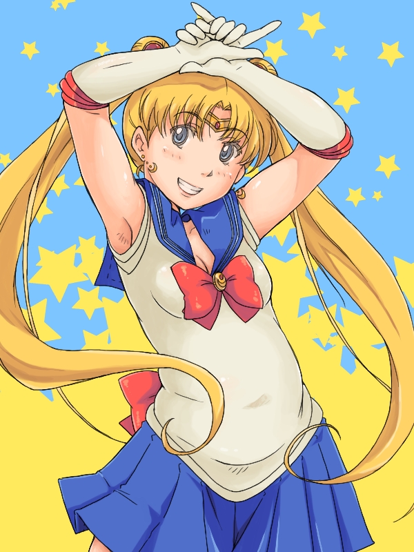 tsukino usagi and sailor moon (bishoujo senshi sailor moon) drawn by elk115