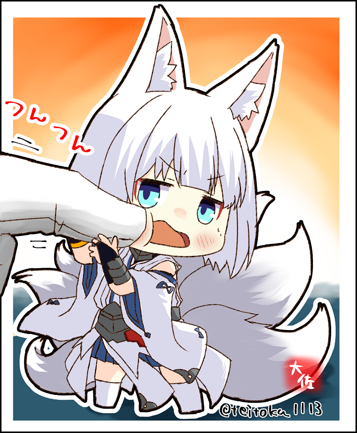 commander and kaga (azur lane) drawn by taisa_(kari)