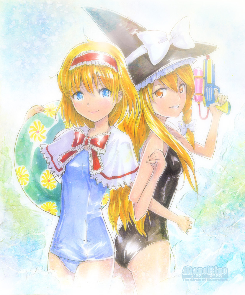 kirisame marisa and alice margatroid (touhou) drawn by mayo_riyo