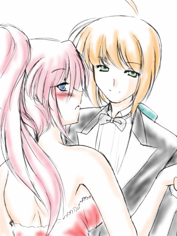 signum and yuuno scrya (lyrical nanoha and 2 more)