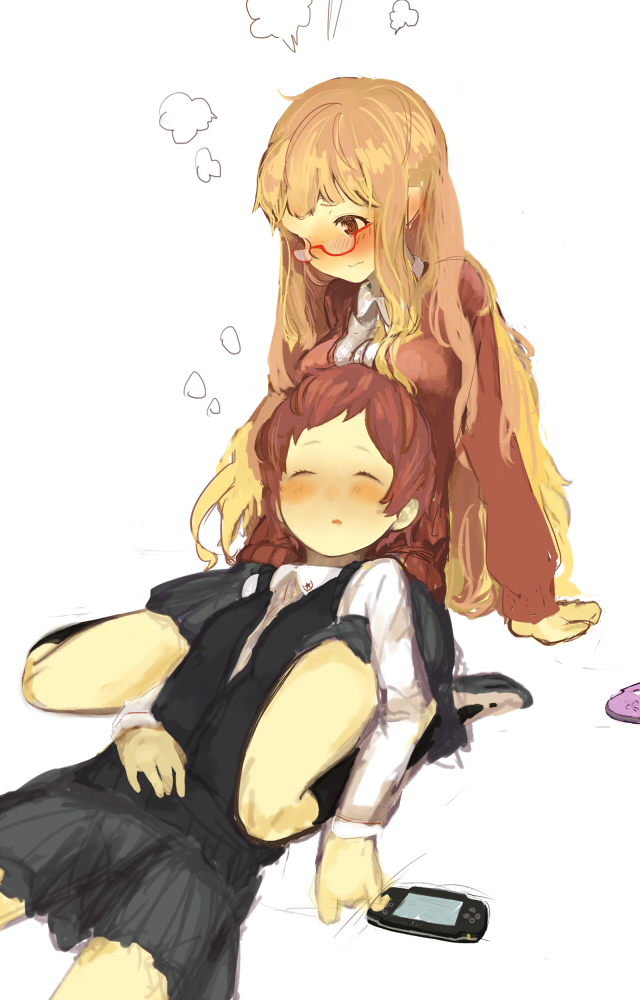 ano fuji and miyama nena (okujou no yurirei-san) drawn by han_(aiueo)