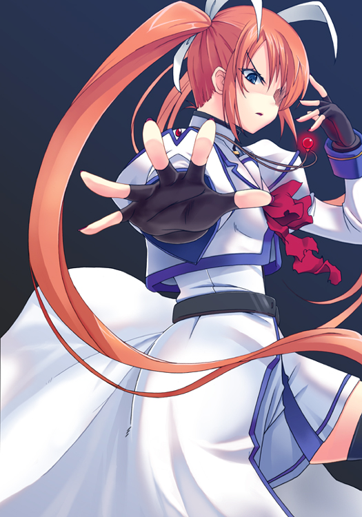 takamachi nanoha and raising heart (lyrical nanoha and 1 more) drawn by gin_(ginshari)