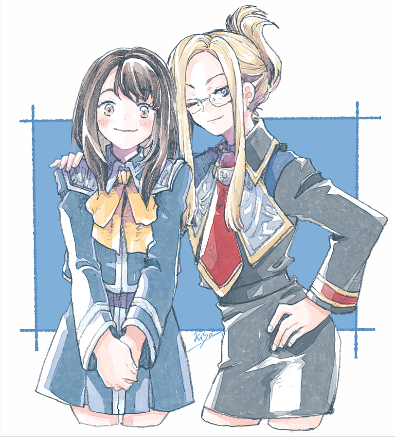 rinoa heartilly and quistis trepe (final fantasy and 1 more) drawn by michibata_65