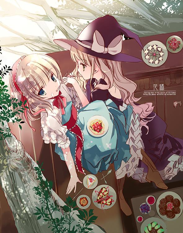 kirisame marisa and alice margatroid (touhou) drawn by cierra_(ra-bit)