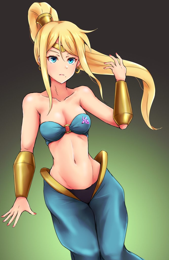samus aran and shantae (super smash bros. and 3 more) drawn by wakaba_(wata_ridley)