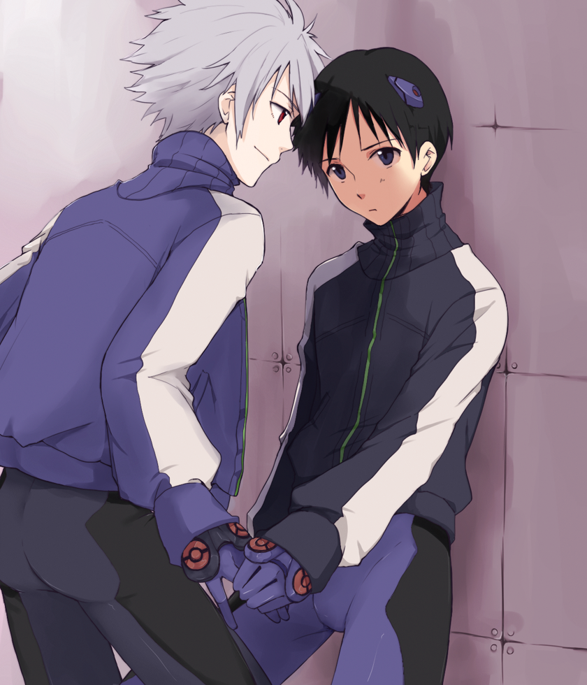 ikari shinji and nagisa kaworu (neon genesis evangelion and 2 more) drawn by naz_tan