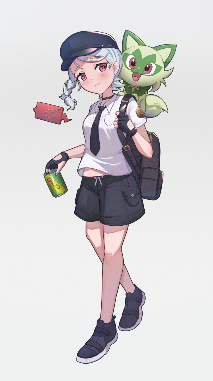 rotom, juliana, rotom phone, and sprigatito (pokemon and 1 more) drawn by uneg