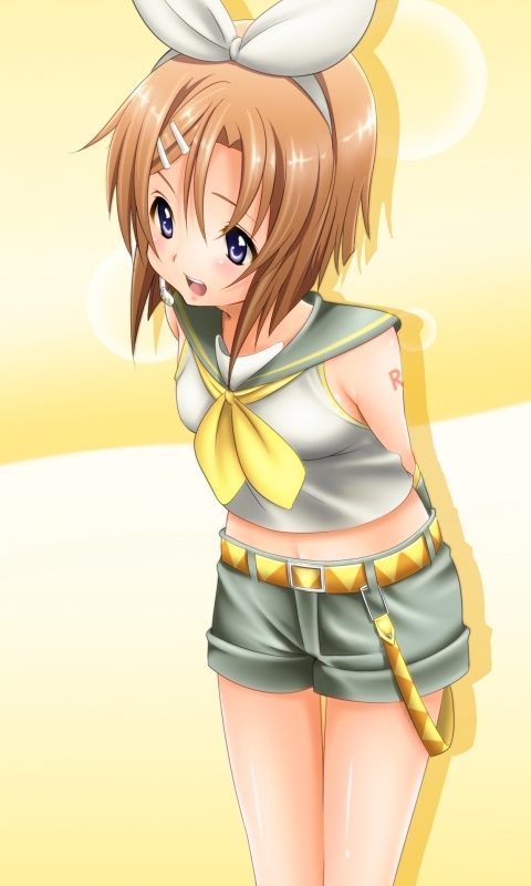 kagamine rin and ryuuguu rena (vocaloid and 1 more) drawn by hinahara_hajime