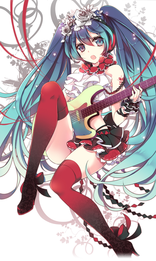 hatsune miku (vocaloid and 3 more) drawn by jonejung