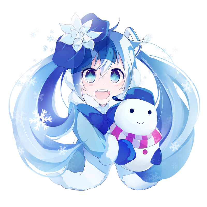 hatsune miku and yuki miku (vocaloid) drawn by taicho128