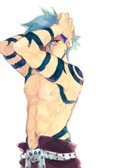 kamina (tengen toppa gurren lagann) drawn by zukki_(suzukio)