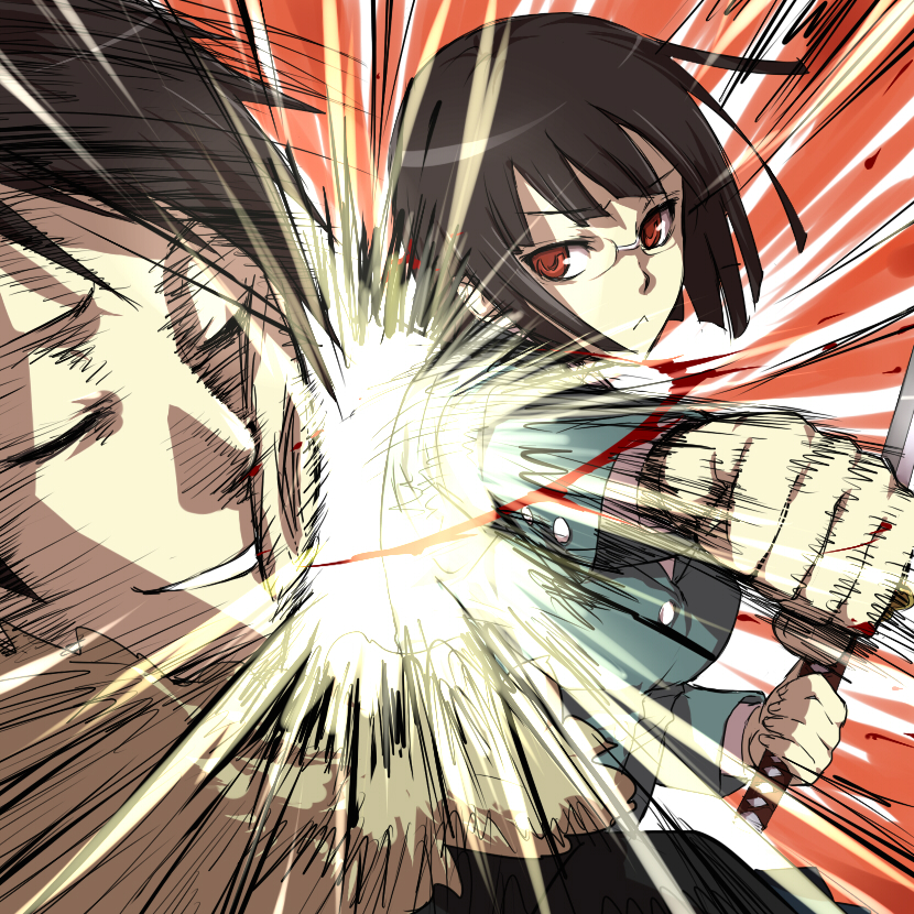 orihara izaya and sonohara anri (durarara!!) drawn by shiromi_(ringo)
