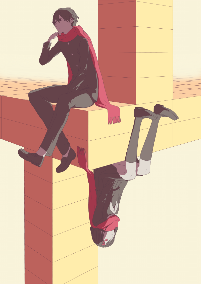 tateyama ayano and kisaragi shintarou (kagerou project) drawn by norishio_(noconoxx)