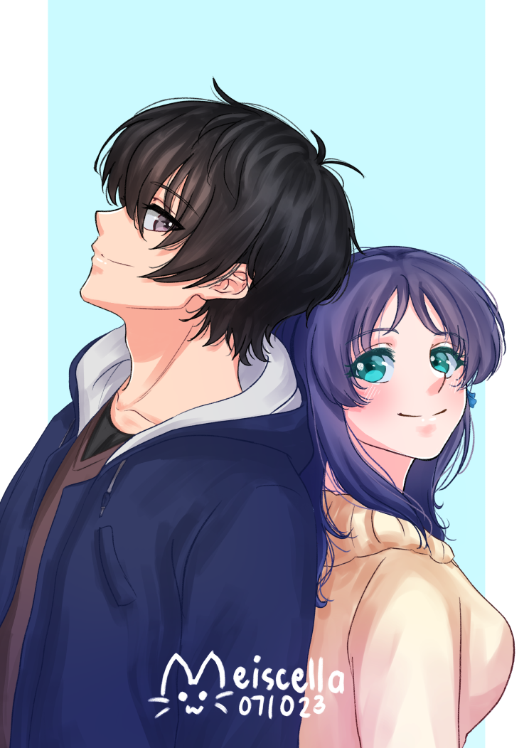 hiradaira chisaki and kihara tsumugu (nagi no asukara) drawn by meiscella