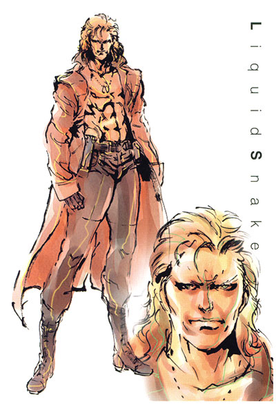 liquid snake and liquid ocelot (metal gear and 1 more) drawn by shinkawa_youji