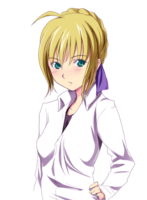 artoria pendragon and saber (fate and 1 more) drawn by higata_akatsuki